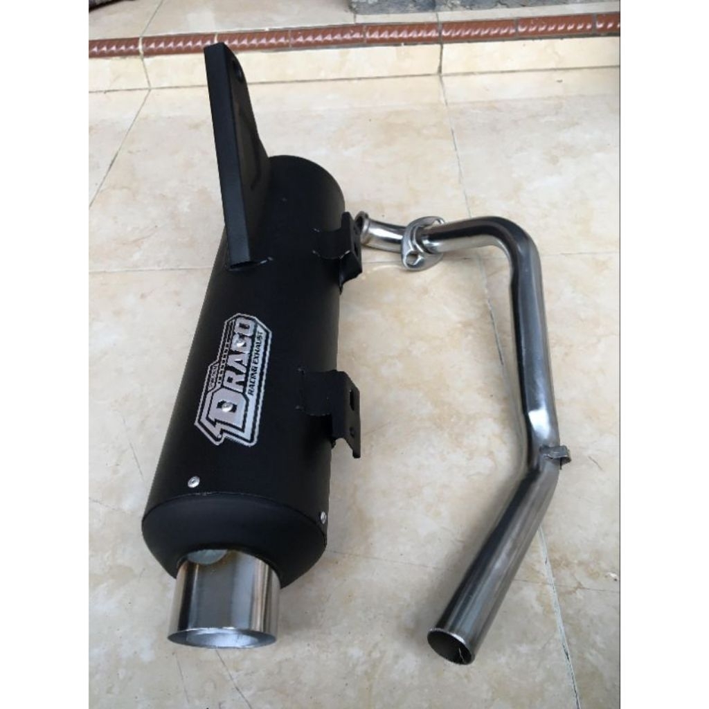 Knalpot Racing Draco Knalpot Standar Draco Suara Adem Ngebas Beat,Vario,Beat Karbu
