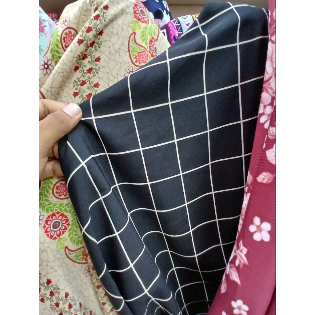 Kain/Bahan wolpis motif premium meteran//Bahan wolpeach motif//Kain wolfis meteran(WK14)