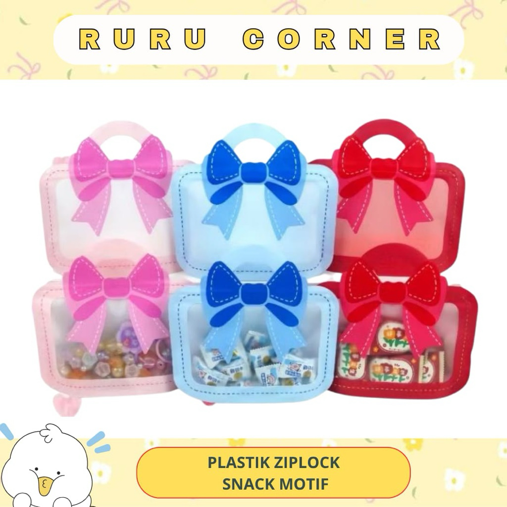 Ziplock Pouch Plastik Snack Motif Lucu / Plastik Snack Anak Lucu
