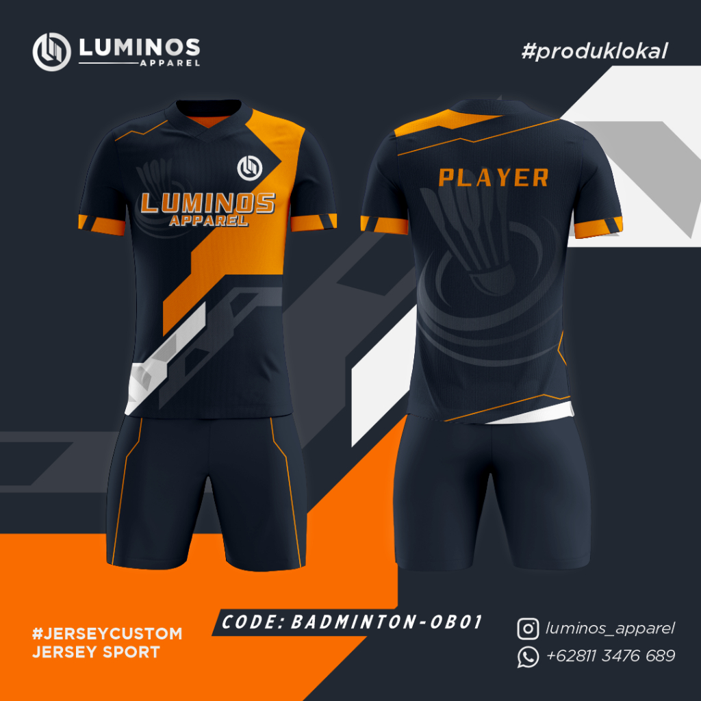 JERSEY BADMINTON CUSTOM | JERSEY BULUTANGKIS | FREE DESIGN | JERSEY MURAH | JERSEY SPORT SATUAN | BA