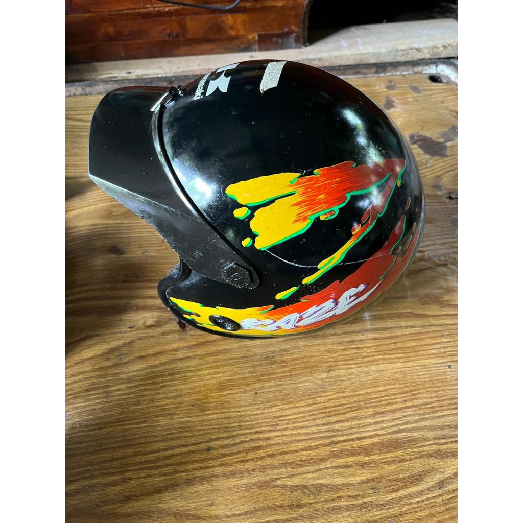 HELM HELMET JADUL VINTAGE KAWASAKI KAZE R ORIGINAL // 808