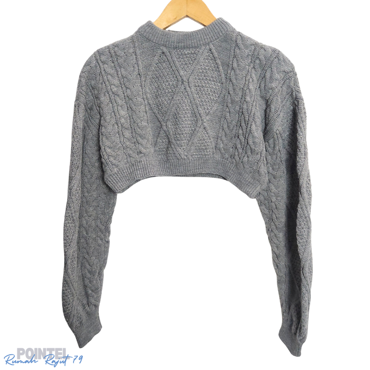 Sweater Crop cable premium knitwear/crop cable rajut/knitwear crop