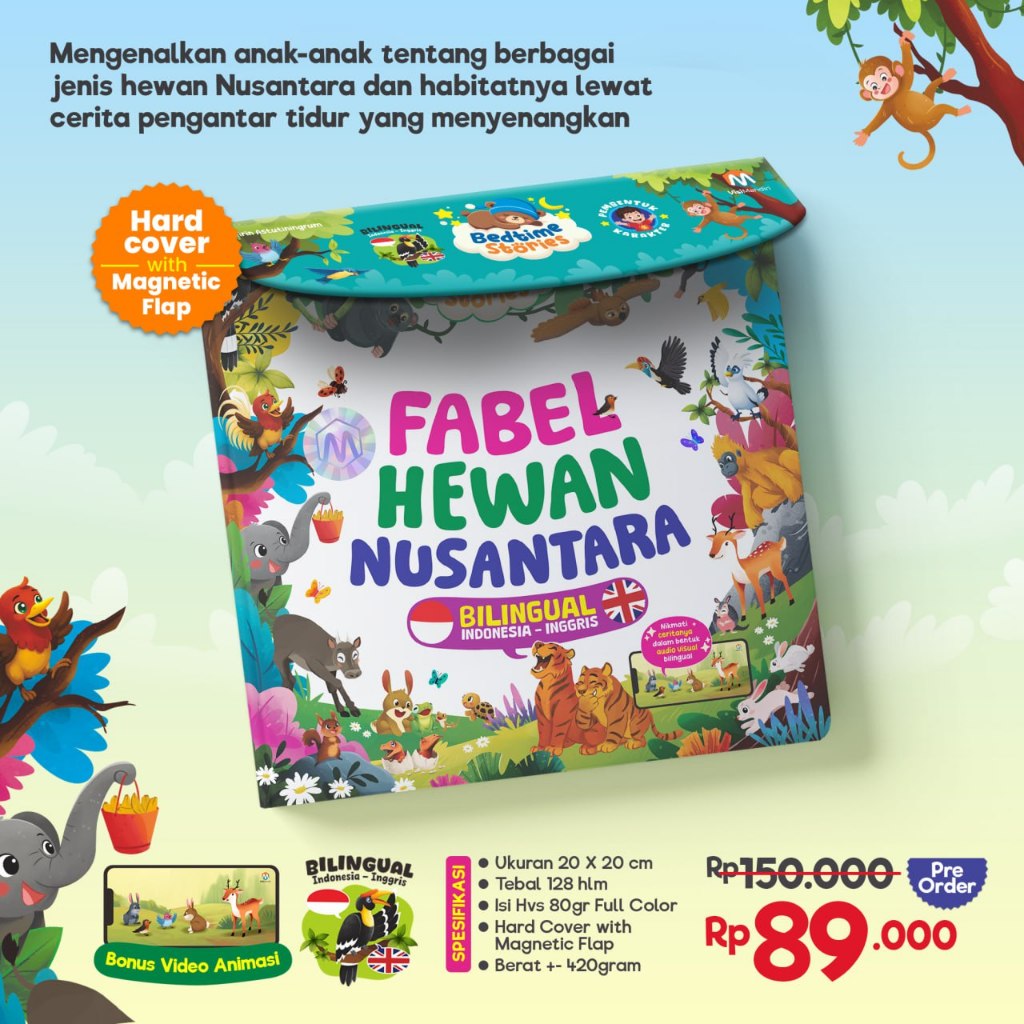 Bedtime Stories Dongeng Fabel Hewan Nusantara Buku Dongeng Anak