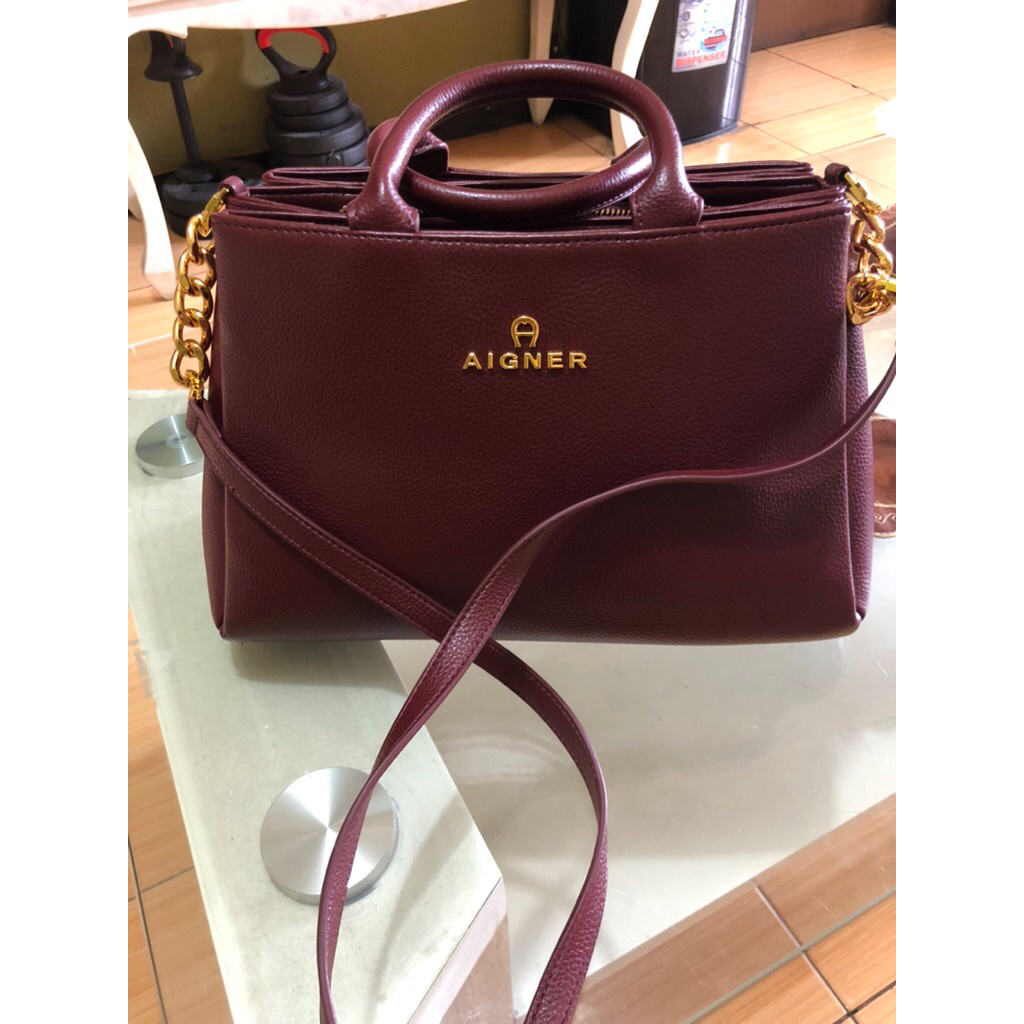 SLING BAG AIGNER HANDLE BAG MERAH