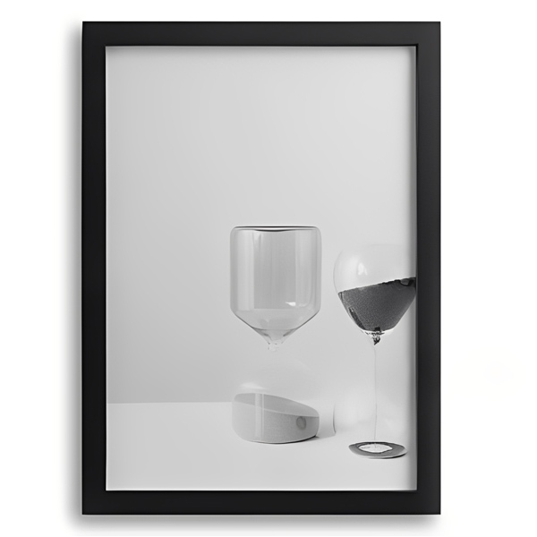 Bingkai Hitam A4 - Minimalis Hitam 21x30cm - Sertifikat - Frame Ijazah - Frame Foto - Pigura Black A