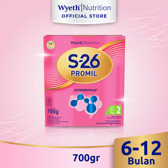 WYETH S-26 PROMIL TAHAP 2 700 G KOTAK SUSU FORMULA BAYI 6-12 BULAN