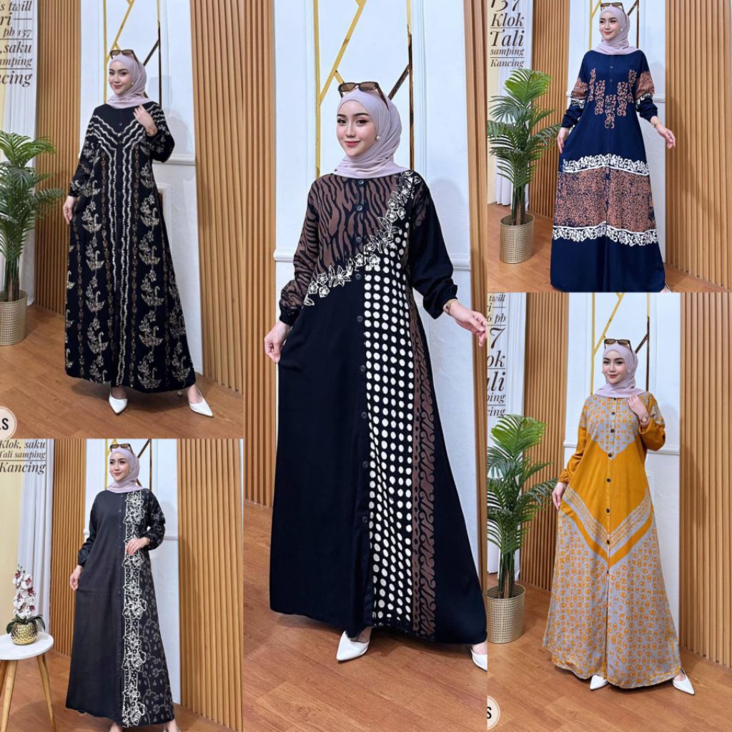gamis twill ori motif baru.gamis twill ori pekalongan