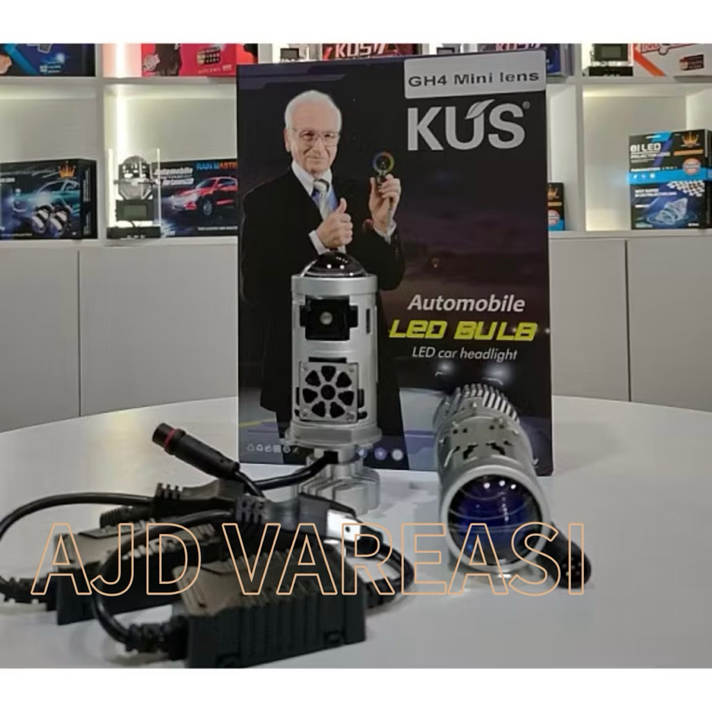 Lampu LED KUS GH4 Led Proji H4 mini projector laser H4 mobil motor super terang 45W