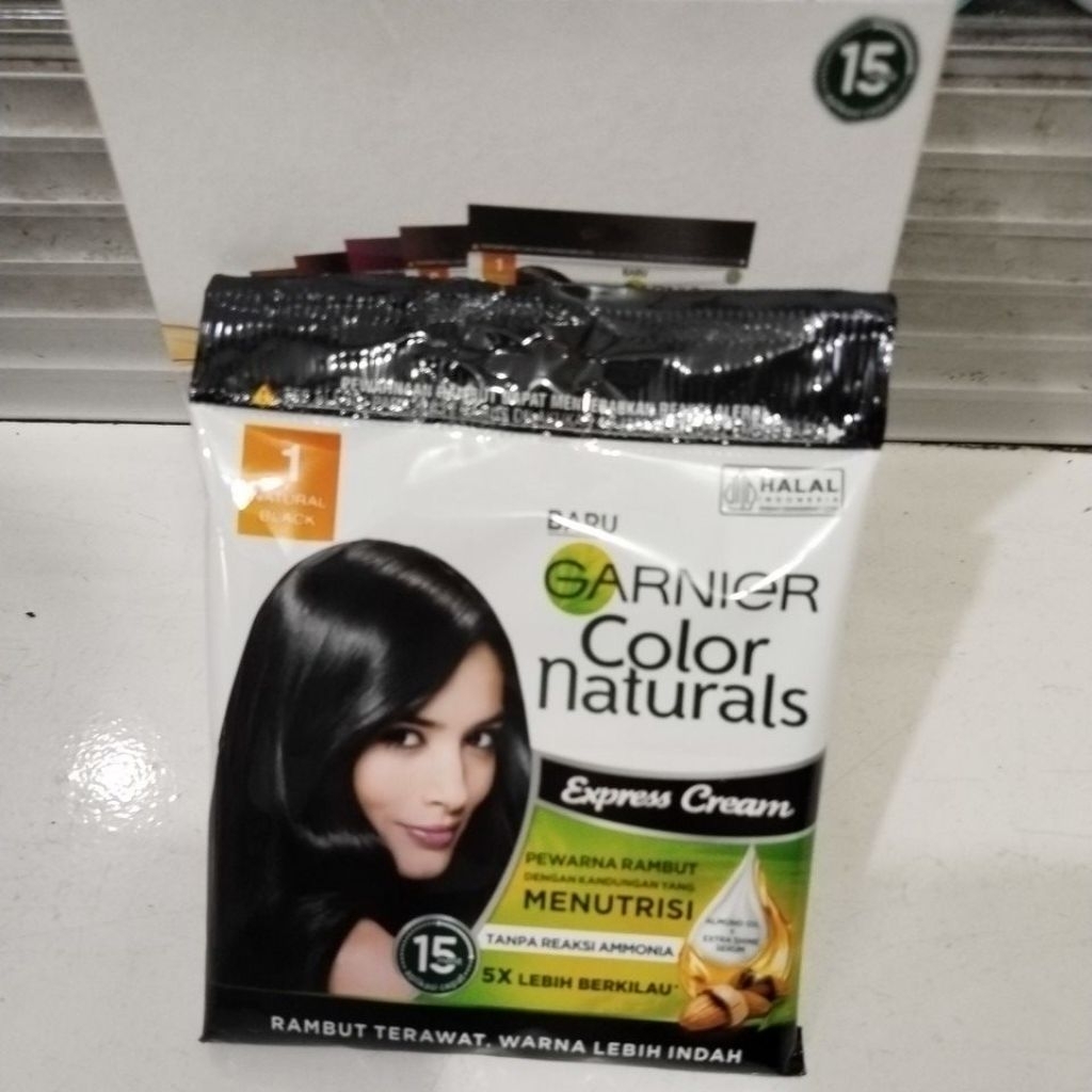 garnier pewarna rambut hitam