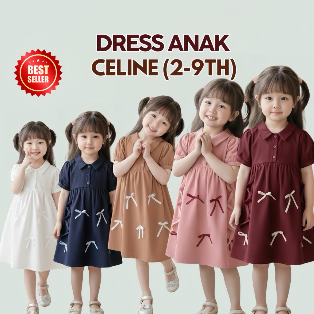 DRESS ANAK CELINE PITA KATUN RAYON LUCU PREMIUM