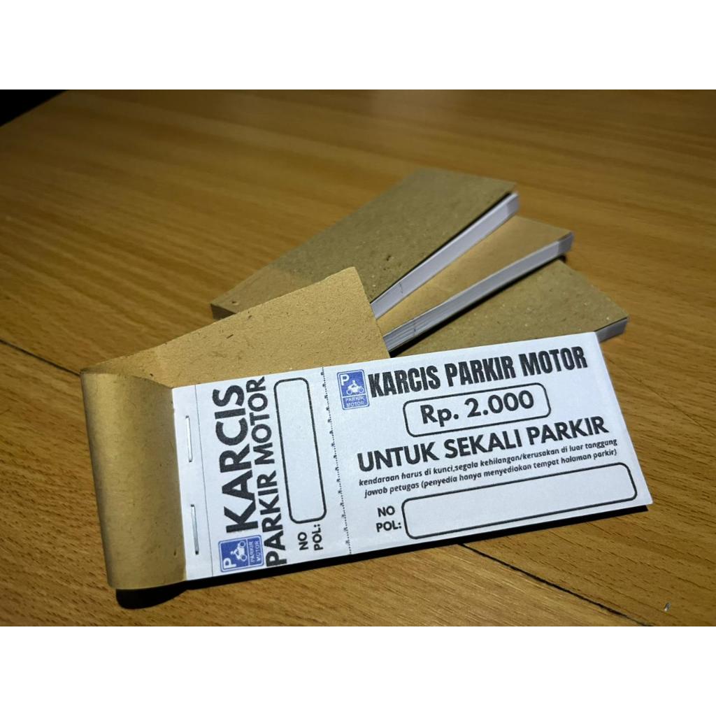 KARCIS PARKIR MOTOR | KARCIS PARKIR | KARCIS SATUAN | KARCIS MURAH | KARCIS UNIVERSAL ISI 50 LEMBAR