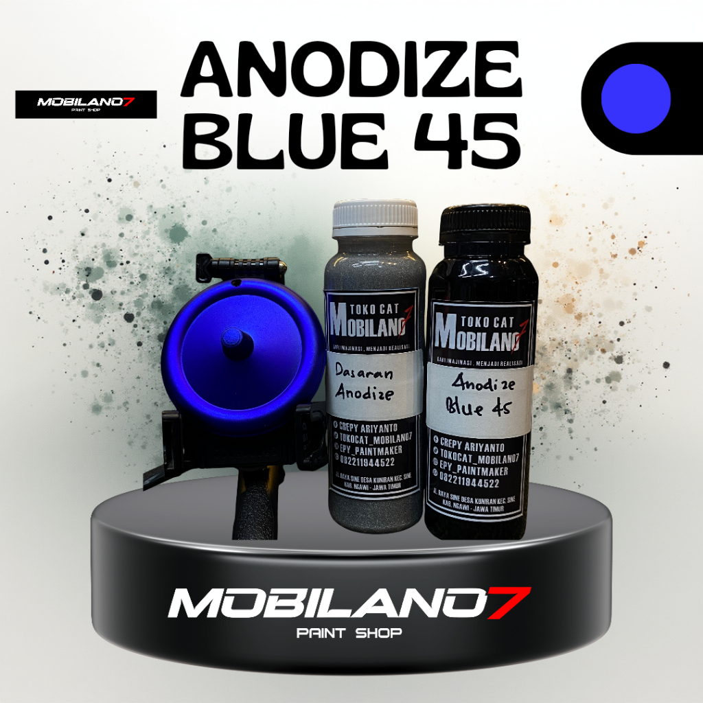 Cat Anodize Blue 45 Aneka Warna