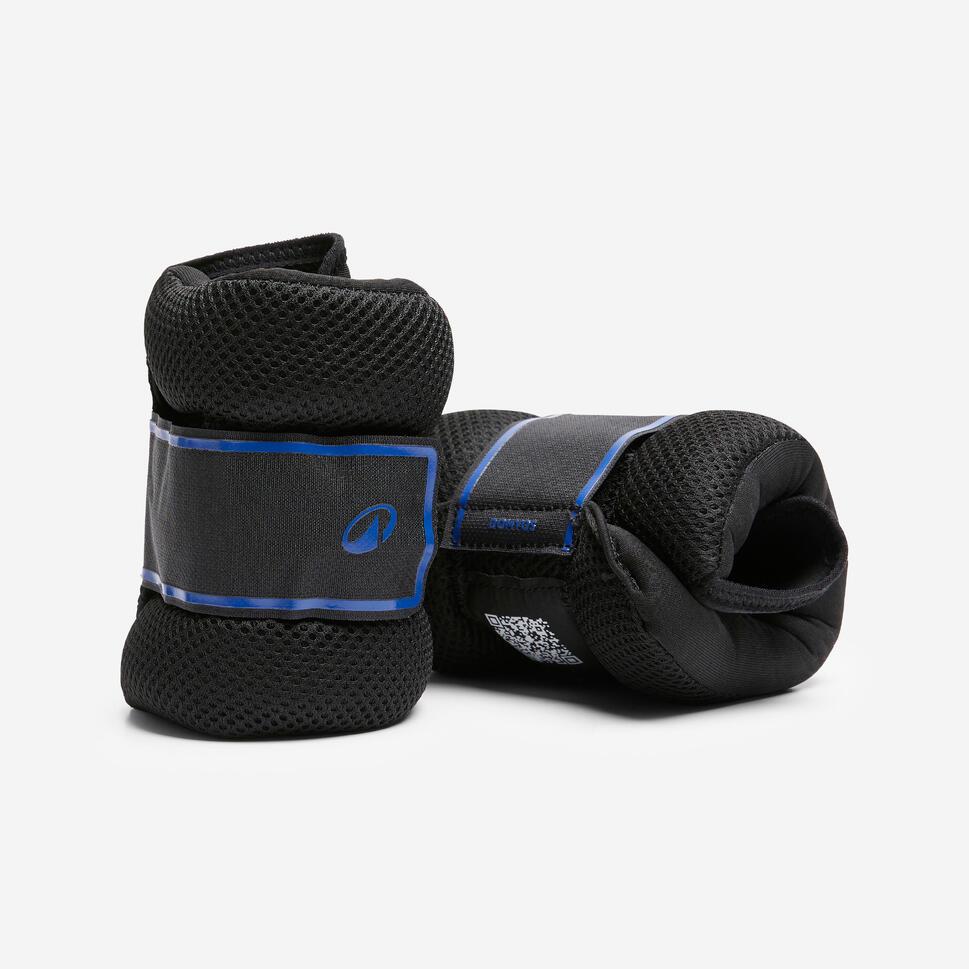 Decathlon NYAMBA Pemberat Kaki/Tangan Sepasang - 1 kg Hitam/Biru - 8859134