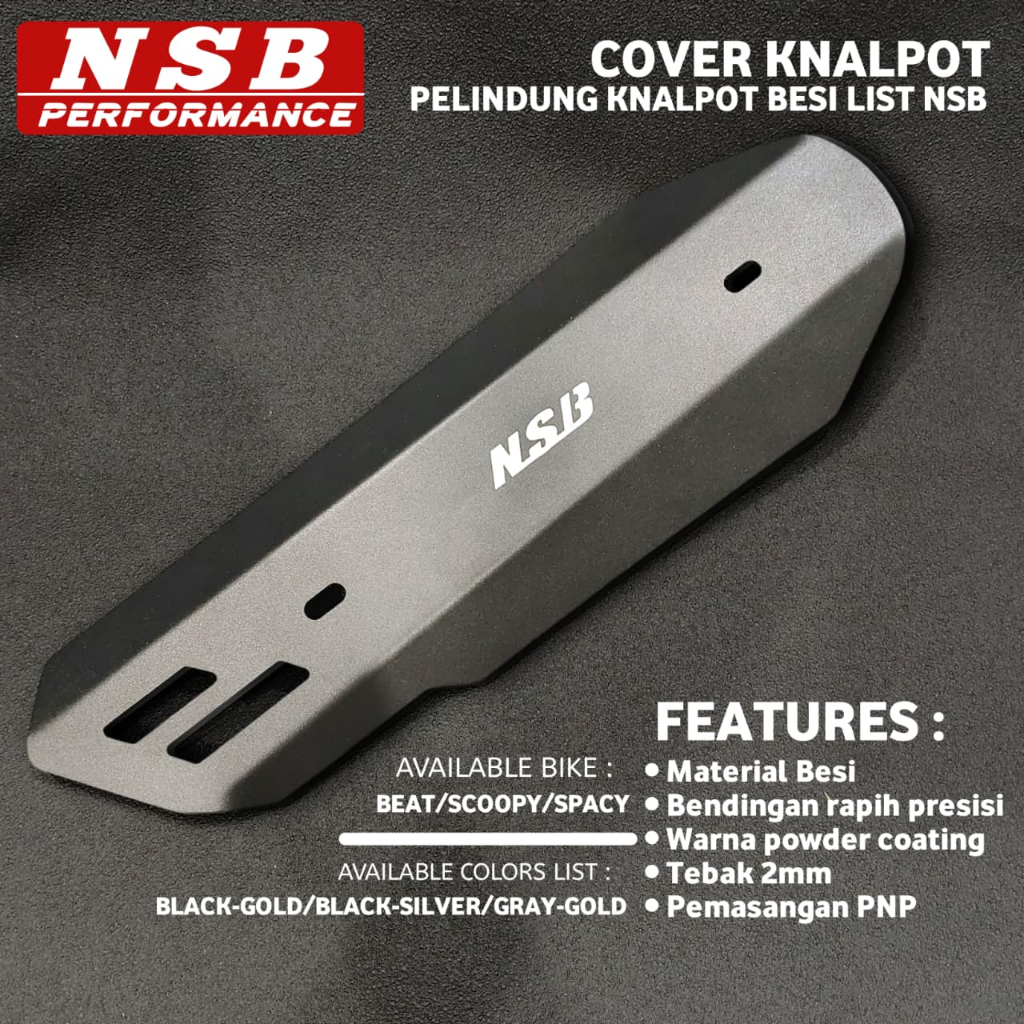 Cover Tameng Knalpot Tutup Knalpot bahan Besi variasi Pnp Honda beat karbu beat fi beat esp beat new