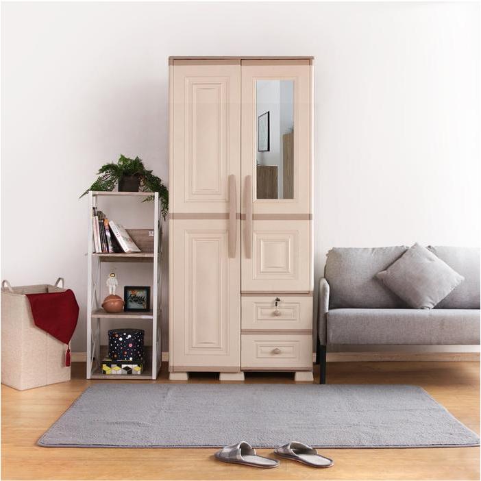 Olymplast Lemari Pakaian Plastik 2 Pintu - OTC 02P Modern