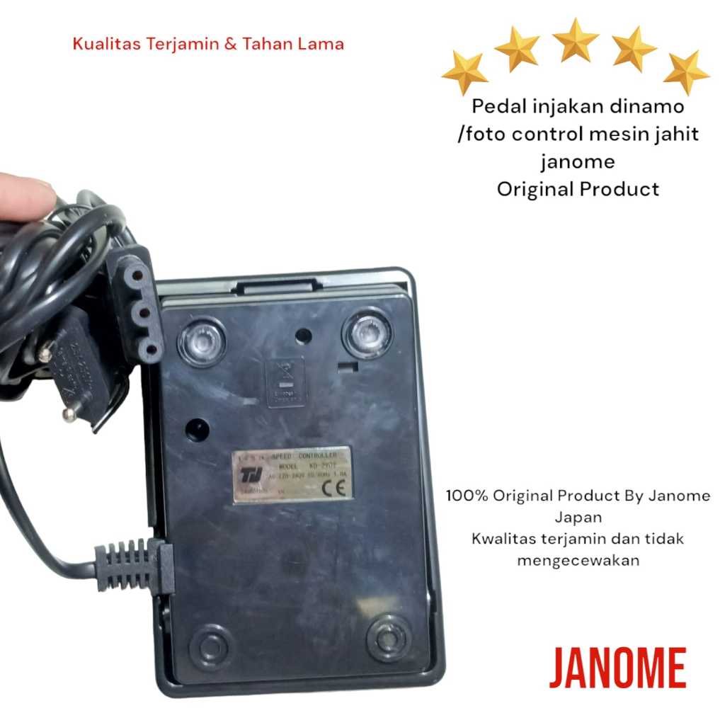 JANOME GENUINE PART Pedal Injakan Dinamo Mesin Jahit Janome - original