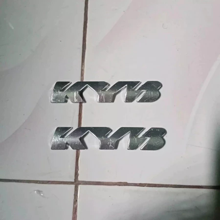 stiker emblem logo 1set KYB Zeto 3mili almunium asli stiker shock depan kyb emblem shock depan kyb