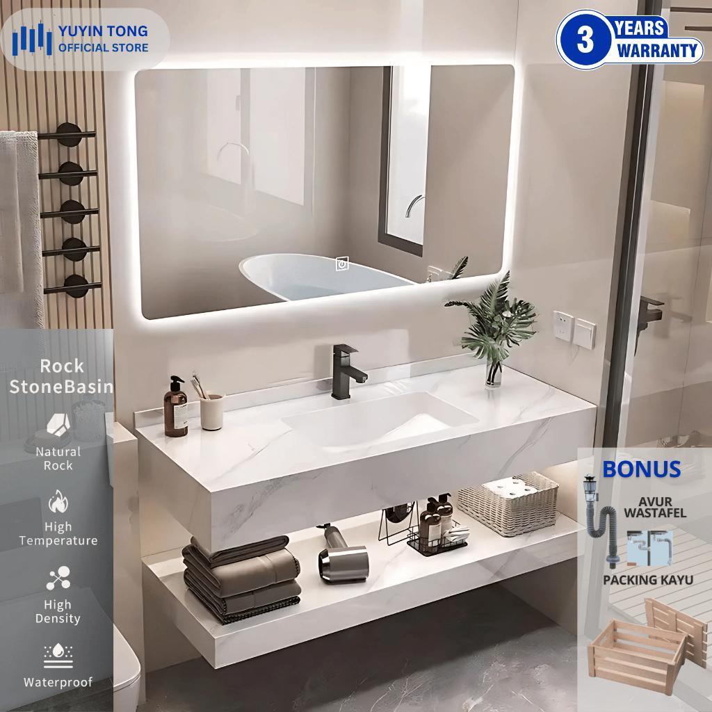 cabinet wastafel kabinet kamar mandi wastafel cabinet Set Rock Beam Stone Kabinet Wastafel Kamar man