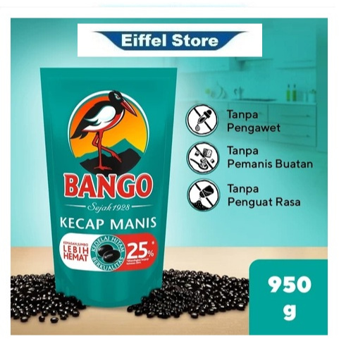 KECAP MANIS BANGO REFILL 950 GR, KECAP BANGO 950 GRAM, KECAP MANIS BANGO 950 GR ( KECAP MURAH )