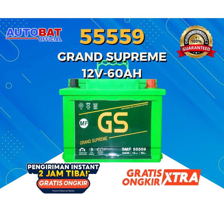 Aki Mobil TANPA DUS  GS Grand Supreme 55559 60AH