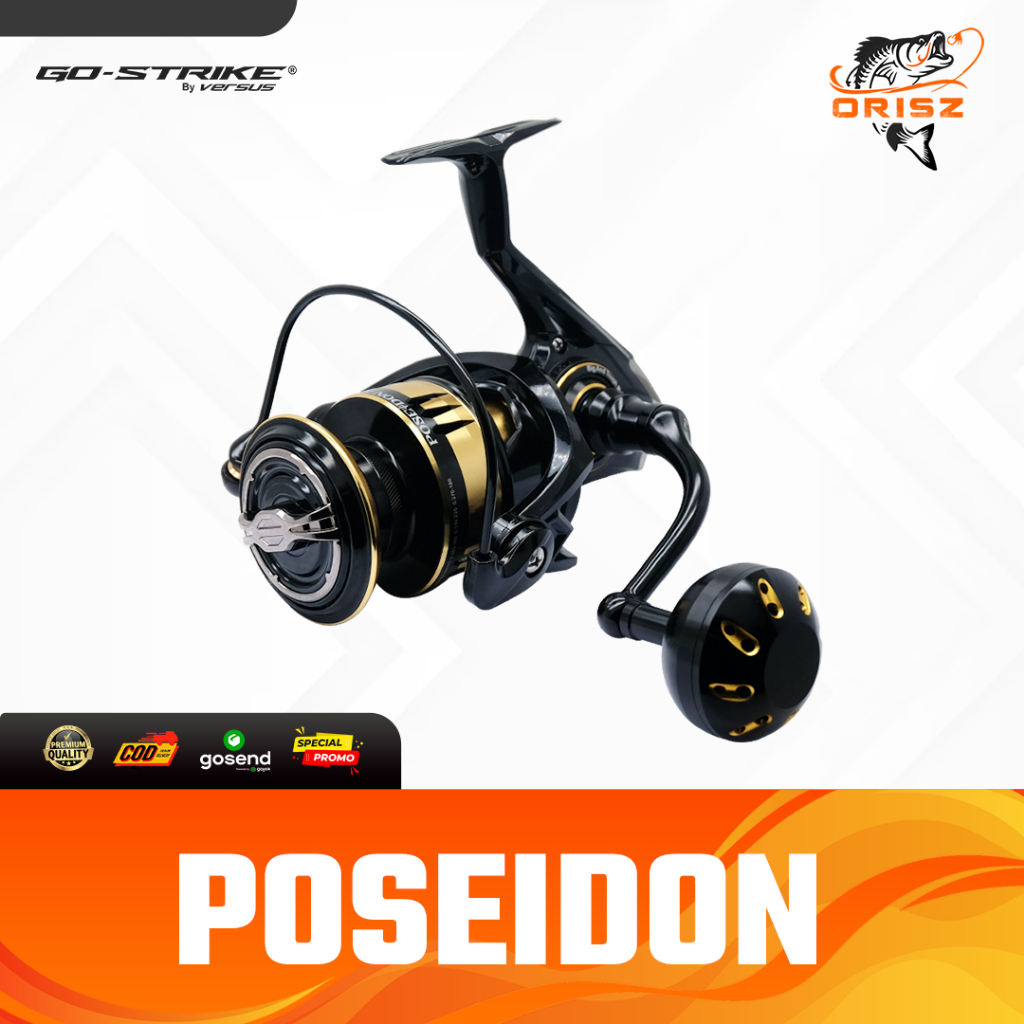 Reel Gostrike Versus Poseidon 6000HG 9 Ball Bearings - Spinning Saltwater Max Drag 18kg