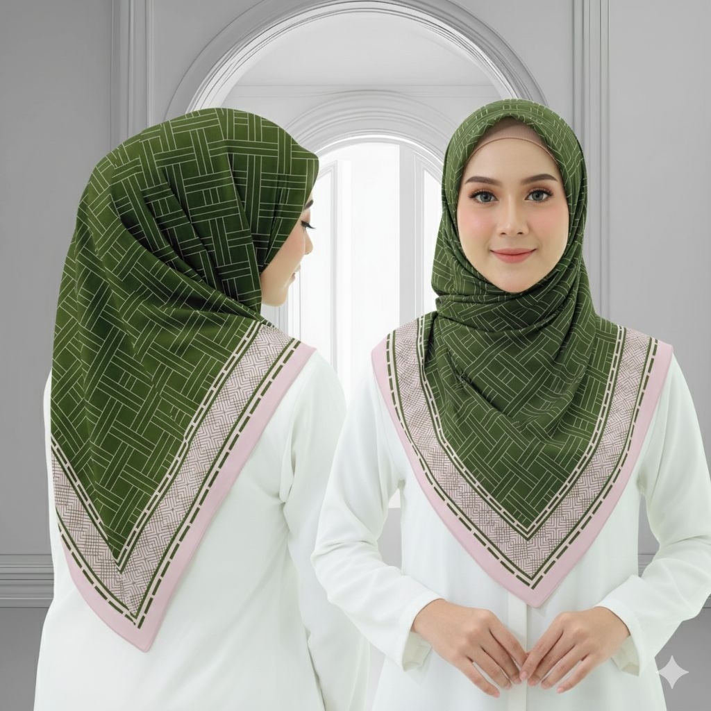 Hijab Kerudung Segi Empat Voal Motif Premium AMIRA SERIES Terbaru By sohib Scarves
