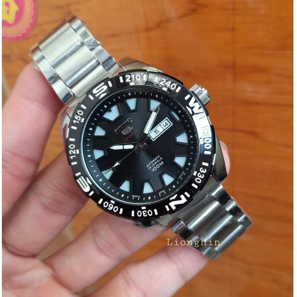 jam tangan automatic/jam tangan otomatis tanpa baterai jam tangan pria seiko5 sport OMS