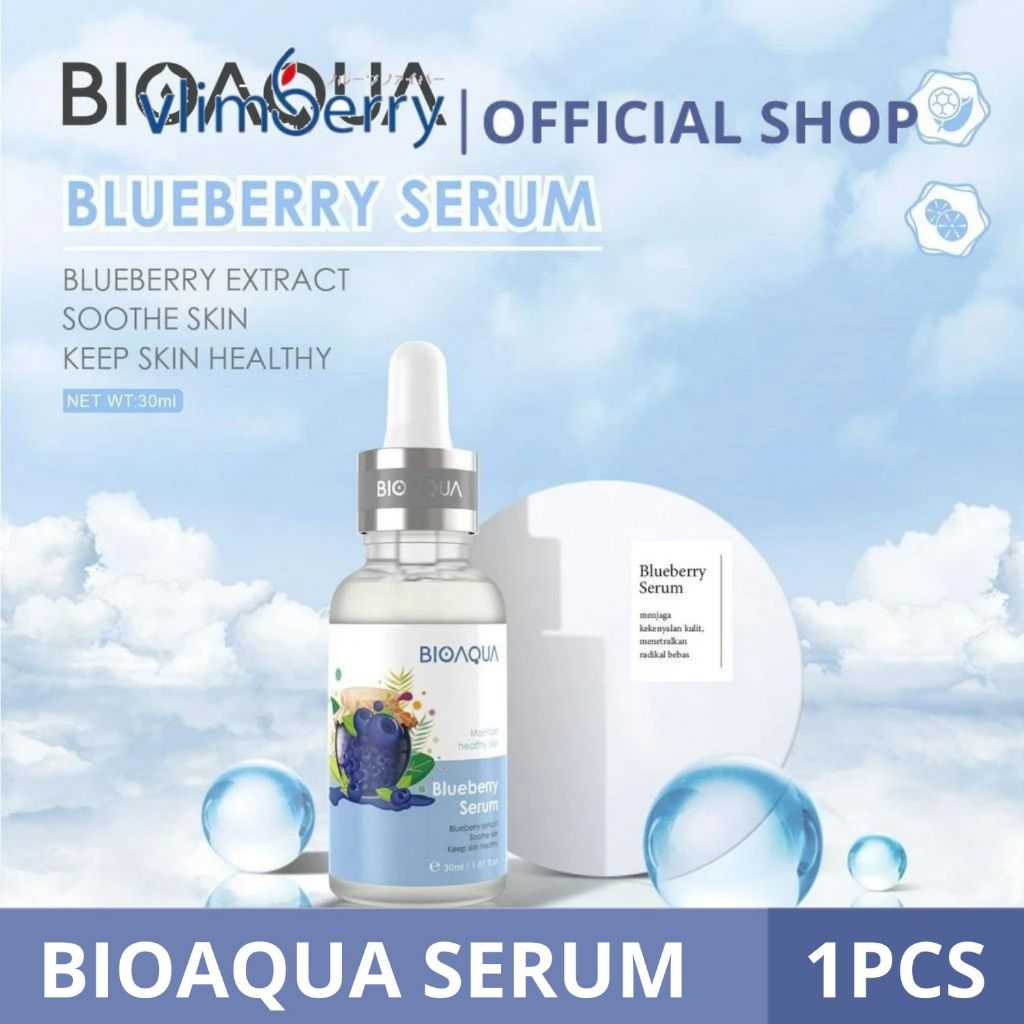 VLIMBERRY Serum Wajah Bioaqua Blueberry Essence Serum Glowing Anti Penuaan Dini dan Anti Jerawat