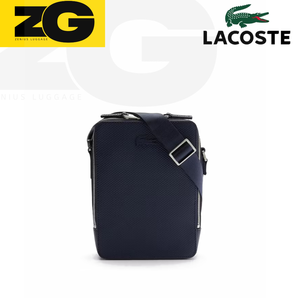 Sling bag LACOSTE pria kulit original classic