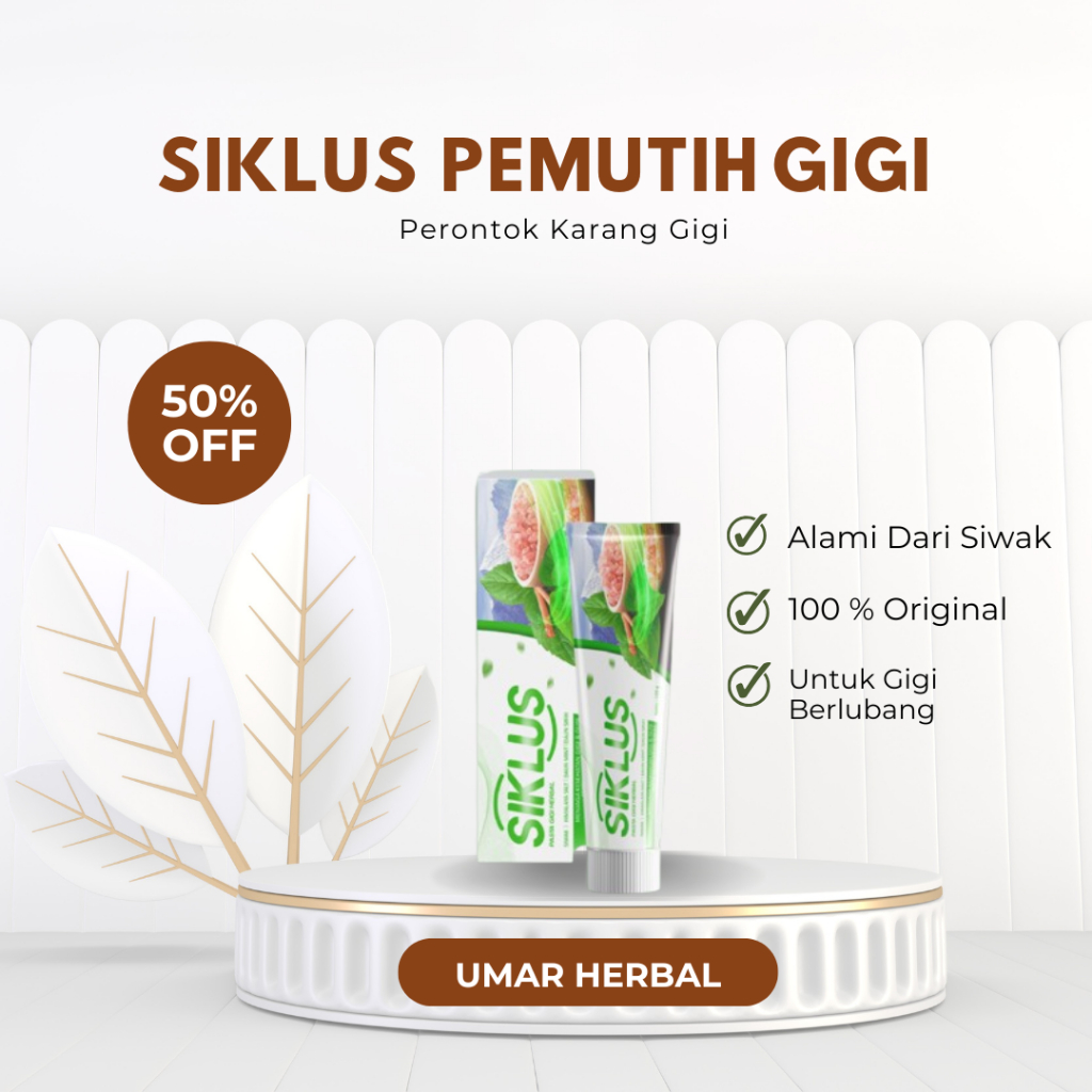 Siklus Pemutih Gigi  Herbal Perontok Karang Gigi Pemutih Gigi Halal Original Alami Bpom