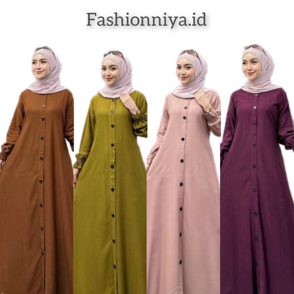 {TERLARIS} GAMIS TWILL POLOS ORI PEKALONGAN GAMIS KANCING BUSUI FRIENDLY LENGAN KARET DRESS POLOS CA