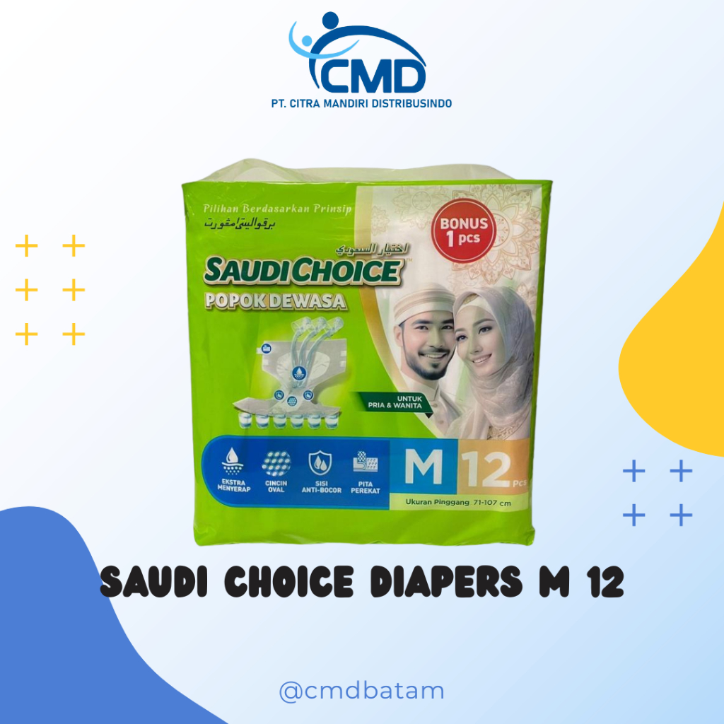 SAUDI CHOICE Adult Diapers Confidence Perekat (pampers orang tua) - semua ukuran