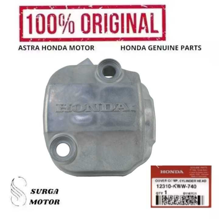 Tutup Kepala Silinder Blok Head Motor Honda Revo 110 FI Blade 12310KWW740 12310-KWW-740 Cover Comp C