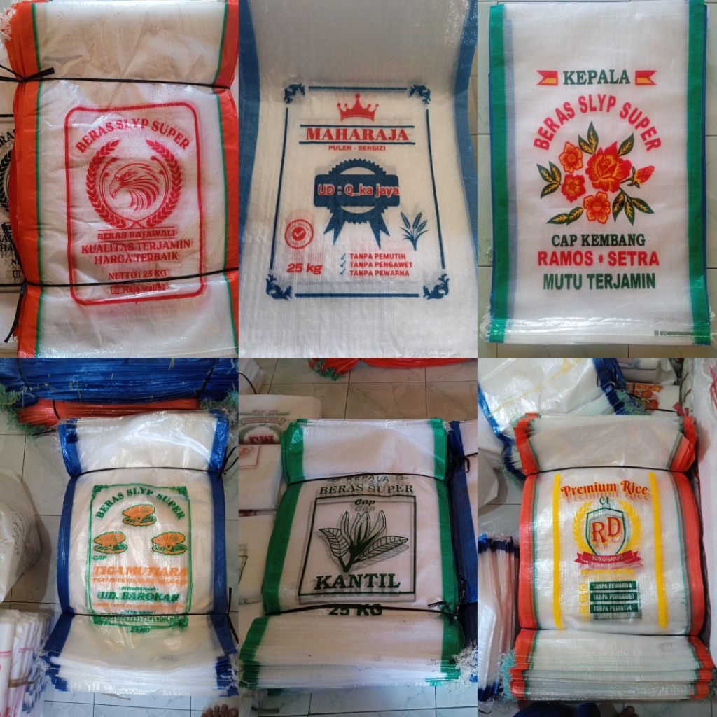 Karung Beras Sablon 25kg Isi 50 Lembar