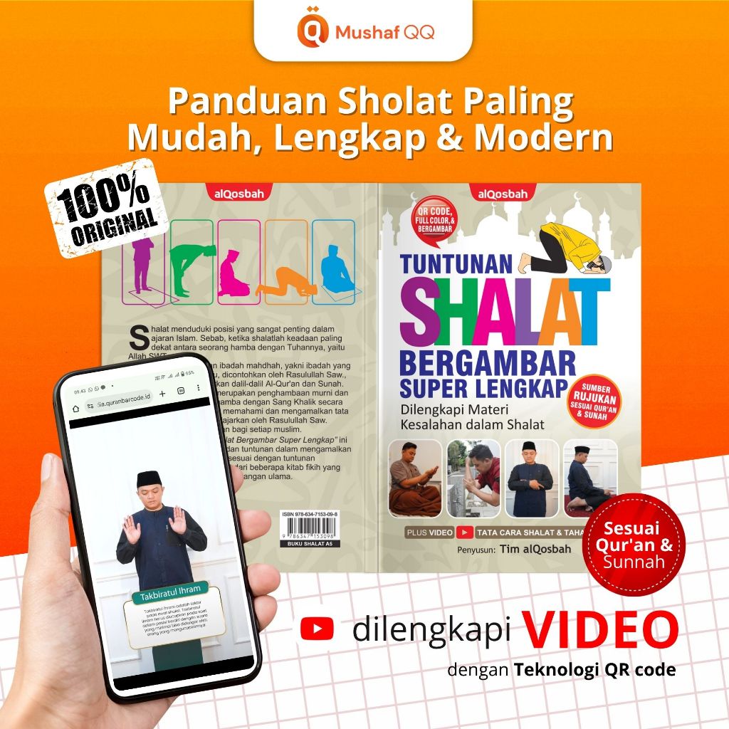 Buku Tuntunan Sholat Super Lengkap dengan Video QR code