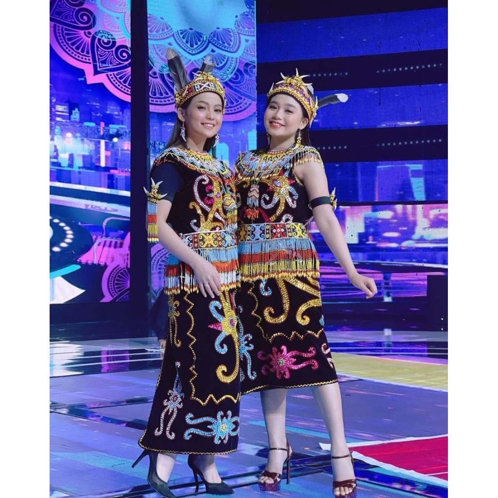PAKAIAN ADAT TRADISIONAL DAYAK KENYAH - PAKAIAN ADAT WANITA DEWASA - PAKAIAN ADAT DAYAK PREMIUM WANI