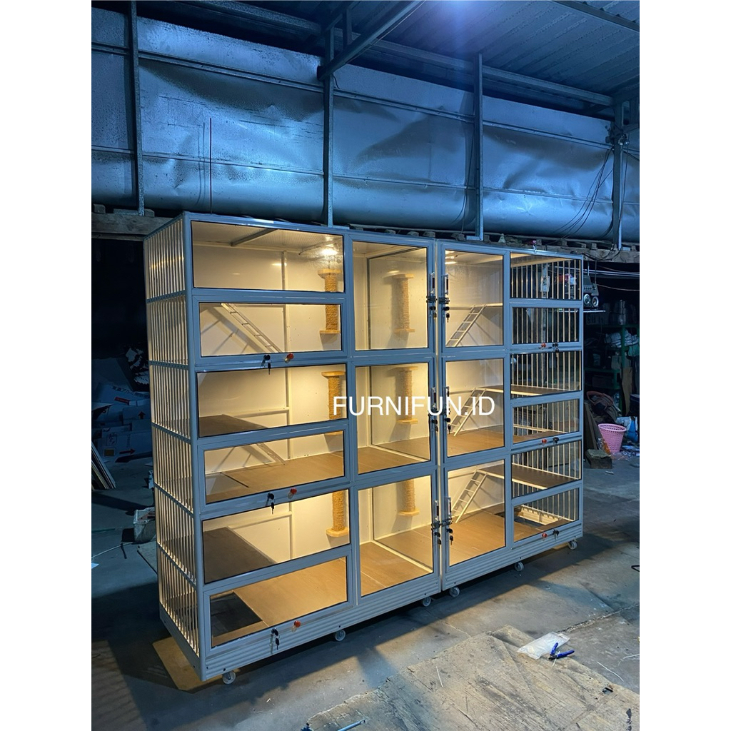 Kandang Kucing Premium Jumbo / Kandang Kucing Aluminium Murah
