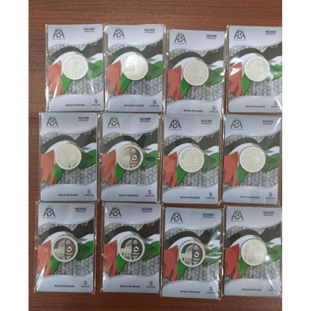 Dirham Perak Asli 5 Dirham ABA Silver 999 Fine Silver Bullion Koin Logam Mulia Investasi Syariah Kol