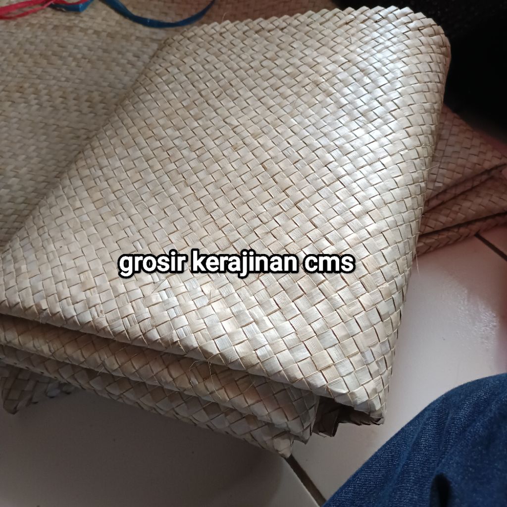 Tikar pandan anyaman tikar pandan putih tikar jenazah ukuran 180x120cm