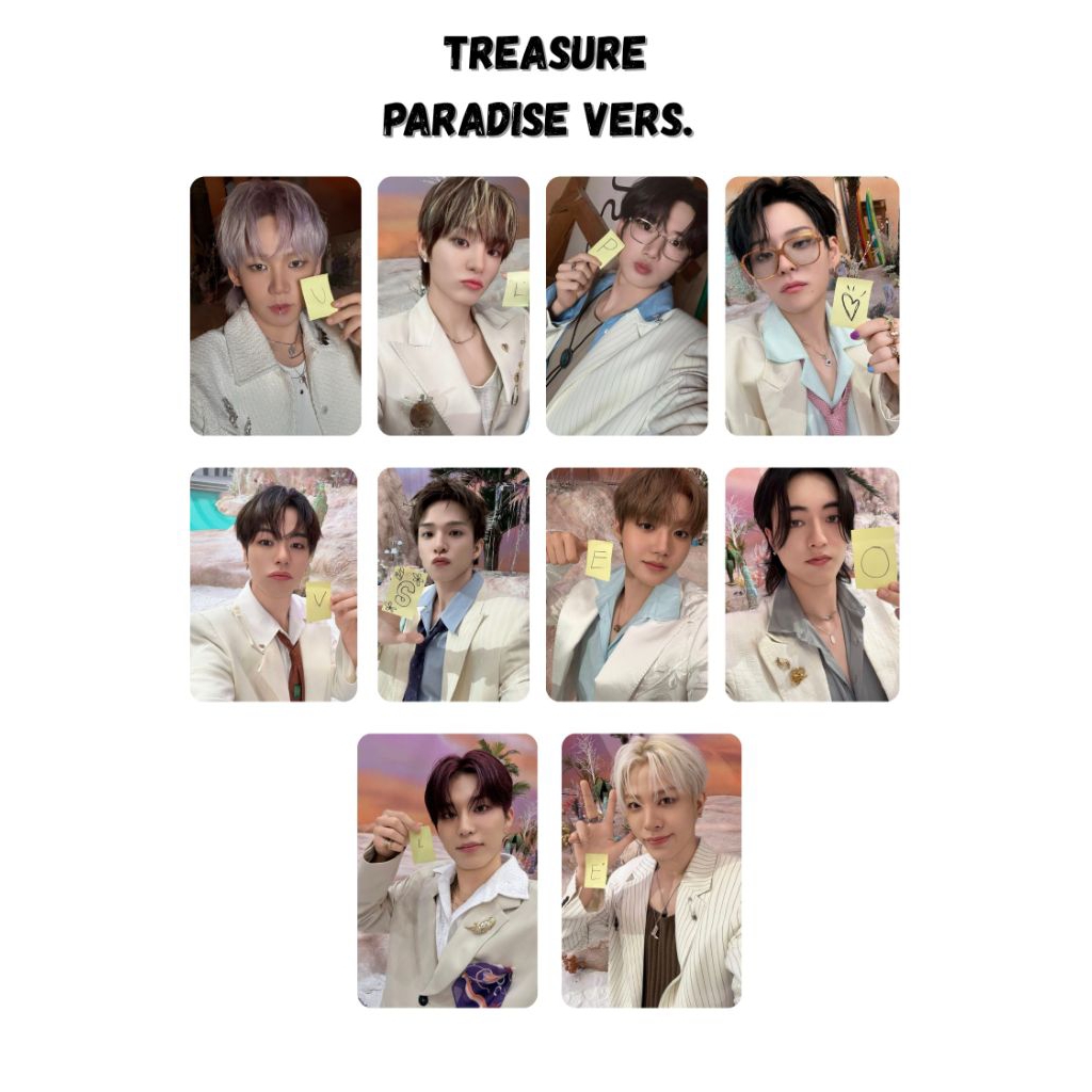 TREASURE PHOTOCARD UNOFFICIAL LOVE PULSE (PARADISE VERS.)