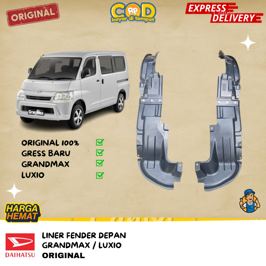 LINER FENDER DEPAN / DAIHATSU GRANDMAX LUXIO ORIGINAL