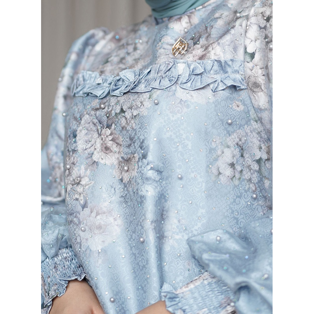 Gamis Tile Kerut Dada