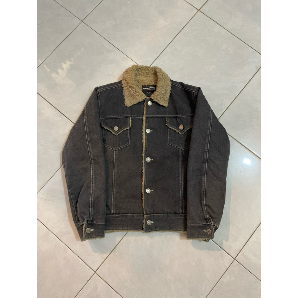 Jaket Trucker Sherpa Denim