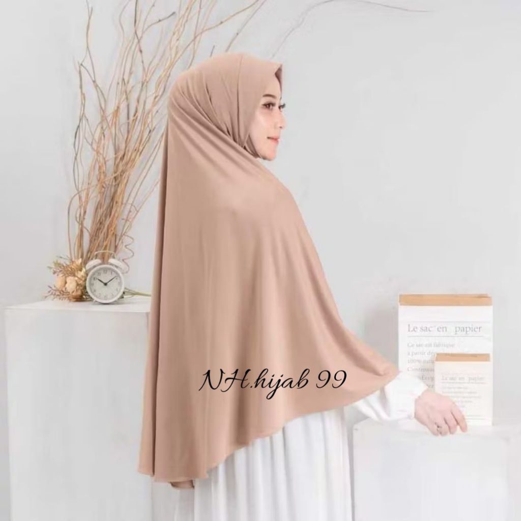 Bergo dagu Malaysia ukuran XXL Jersey spandek premium
