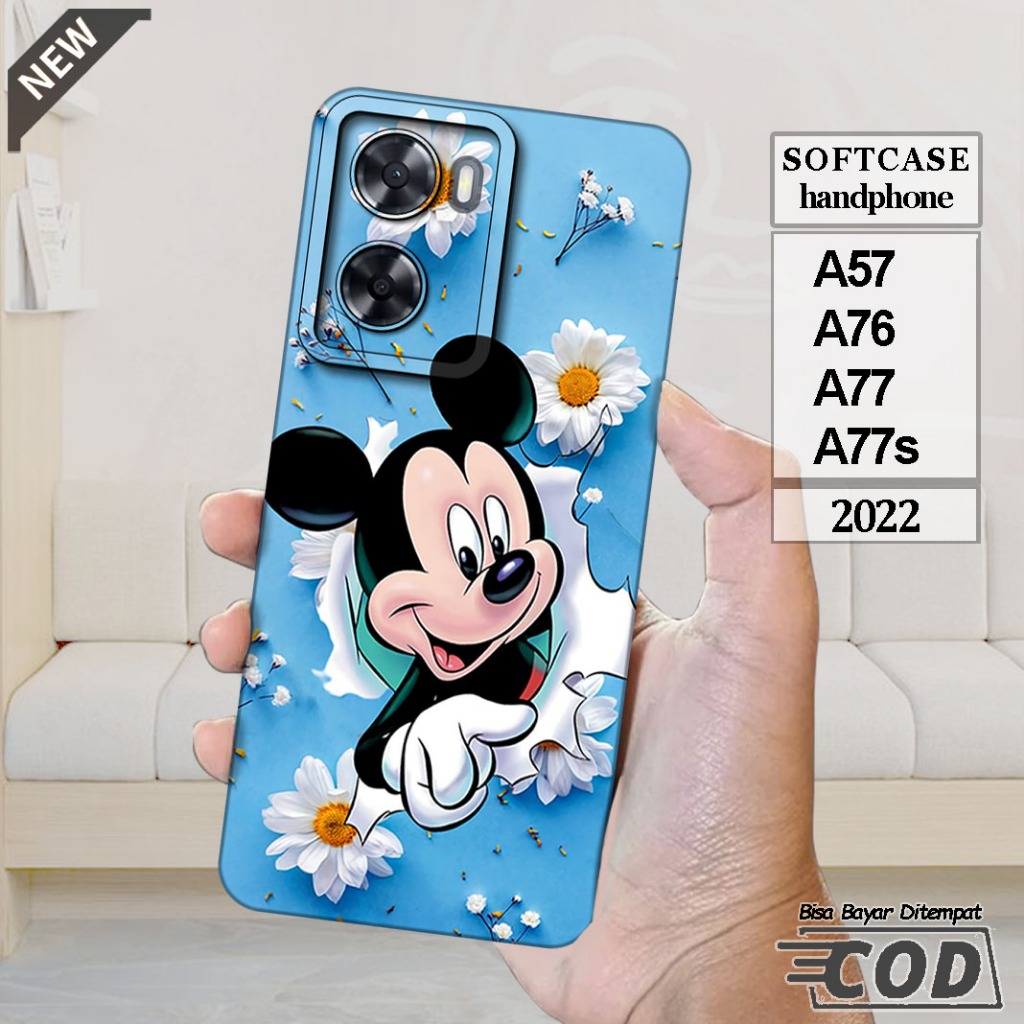 Case OPPO A57  -OPPO A76 -OPPO A77 -OPPO A77s  _Casing Silikon  hitam bening lentur elastis keren
