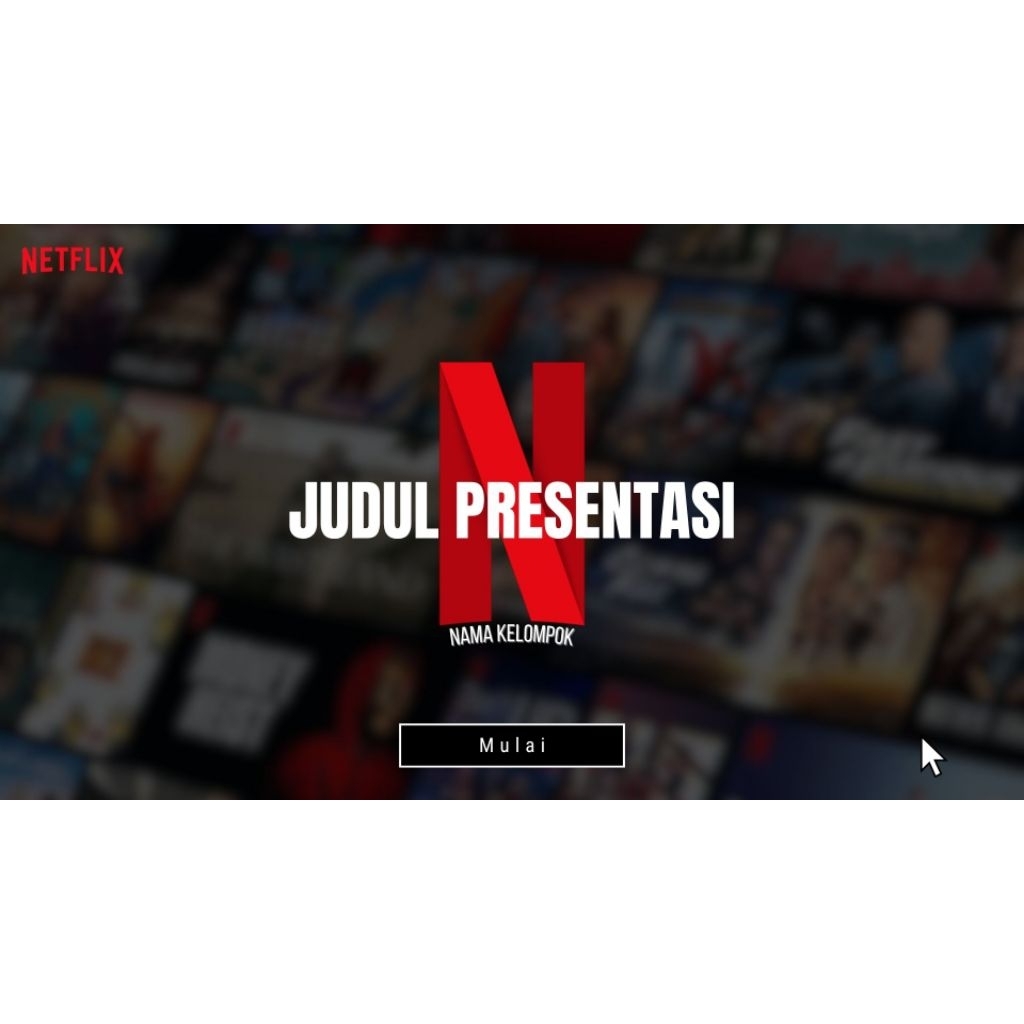 Template PPT Modern  Tema Netflix Estetik Digital Download PowerPoint Keren untuk Presentasi Sekolah