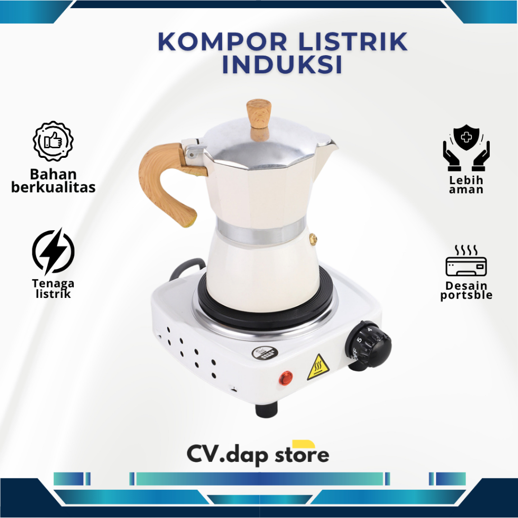 Kompor Portable Listrik Low Watt Mini 1 Tungku Induksi Elektrik Cooking Kecil