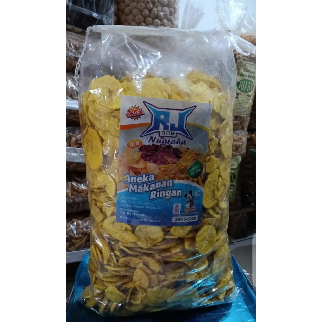 1 ball isi 3 kg keripik pisang manis koin karamel enak manis renyah oleh-oleh khas bandung cemilan m