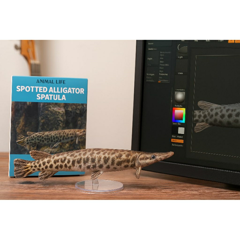 Action Figure Aligator Spatula Spotted