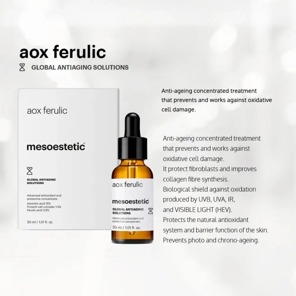 Mesoestetic Aox Ferulic 30ml Serum AntiAging Solution Mencegah Penuaan Dini